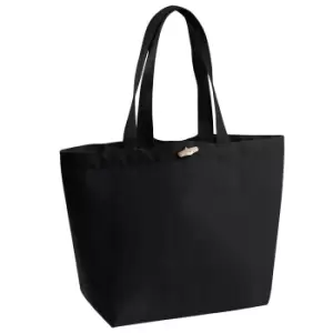 image of Westford Mill Organic Marina Tote Shopping Bag (20L) (One Size) (Black)