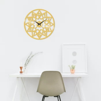 image of Metal Wall Clock 20 - Gold Gold Decorative Metal Wall Clock