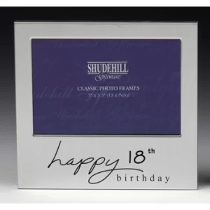 image of Satin Silver Occasion Frame 18th Birthday 5x3