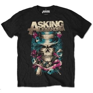 Image of Asking Alexandria - Hat Skull Unisex Large T-Shirt - Black
