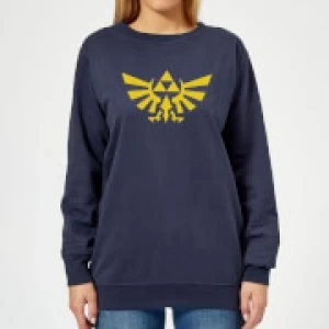 Image of Nintendo Legend Of Zelda Hyrule Womens Sweatshirt - Navy - L