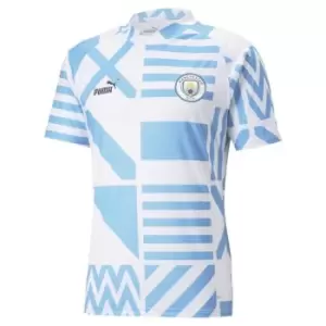 Puma Manchester City FC Pre Match Shirt Mens - White