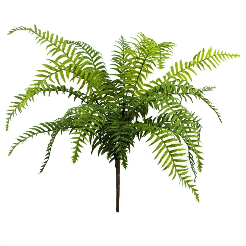 Image of Leaf High Quality 50cm Fronded Fern Plant - Artificial, Realistic, Low Maintenance