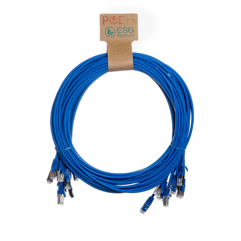 Image of Cablenet Cablenet 0.25m Cat6a RJ45 Blue U/FTP LSOH 30AWG Slim Snagless Booted Patch Lead (PK10) SL65-4002P