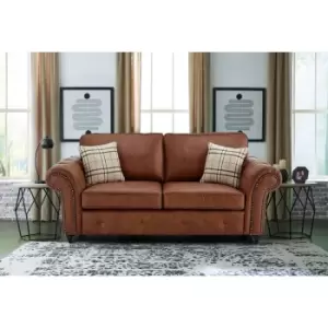 Image of Oakana Luxury Bonded Leather 3 Seater Brown
