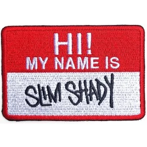 Eminem - Slim Shady Name Badge Standard Patch