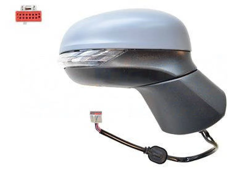 Image of VAN WEZEL 1853808 Wing mirror * HAGUS * Right, Heatable, primed Outside Mirror (50)