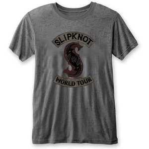 Image of Slipknot - World Tour Unisex Large T-Shirt - Grey