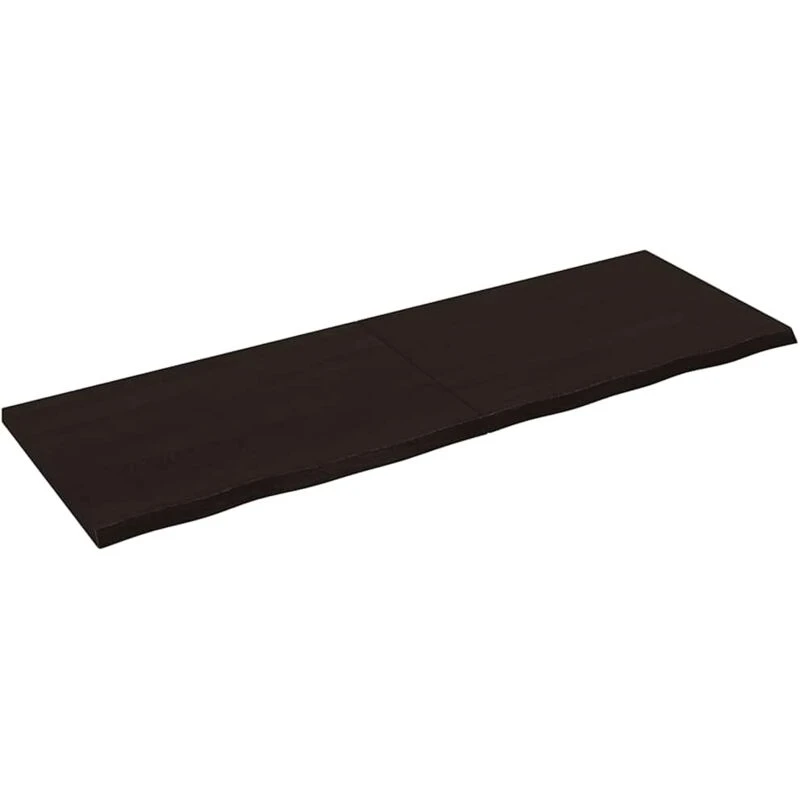 Image of Vidaxl Table Top Dark Brown 180X60X(2-4) Cm Treated Solid Wood Oak, Brown 3156456