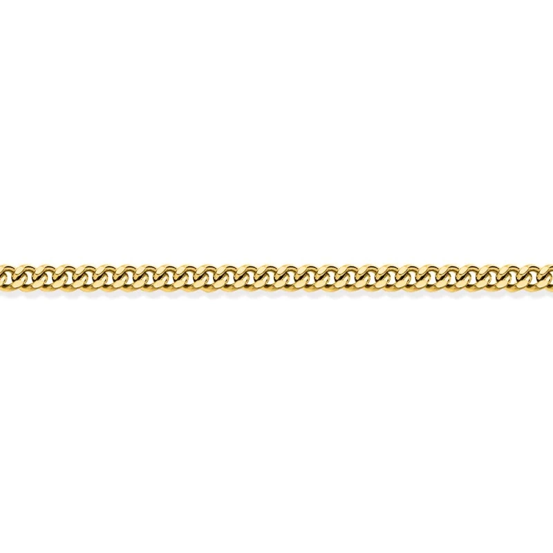 Image of Jewelco London Gilded Silver Fine Curb Pendant Chain Necklace 1.1mm 18" - GVCH4-18G Silver unisex
