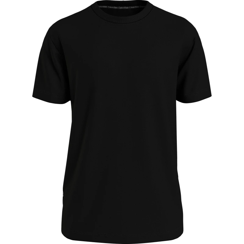 Image of Calvin Klein CREW NECK TAPE TEE - Black S