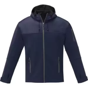 Image of Elevate Mens Match Soft Shell Jacket (3XL) (Navy)