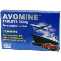 Image of Avomine 25mg X 10 Tablets