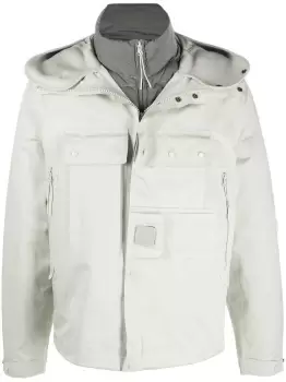 Image of C.P. COMPANY Zipped Hooded Reversible Jacket