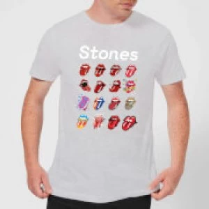 Image of Rolling Stones No Filter Tongue Evolution Mens T-Shirt - Grey - 3XL