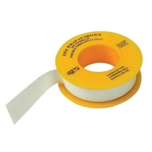 image of Faithfull P.T.F.E Gas Tape 12mm x 5m White (Pack 10)