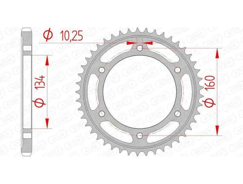 Image of AFAM 10617-42 Chain Sprocket Steel Chain Sprocket (5479)