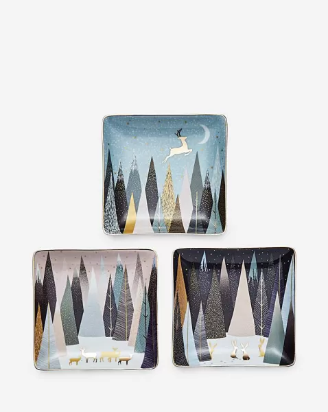 Image of Sara Miller Frosted Pines Square Dishes