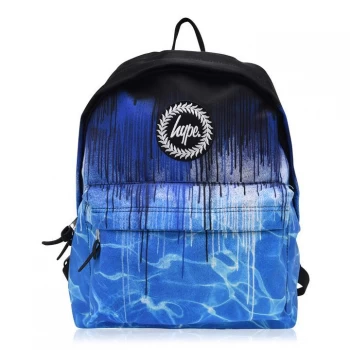 image of Hype Multi Drip Print Backpack - Blue