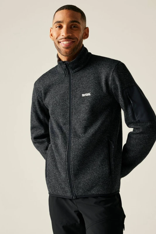Image of Regatta Mens Newhill Insulating Stretch Full Zip Fleece in Grey Size: 5XL Grey Male 5XL