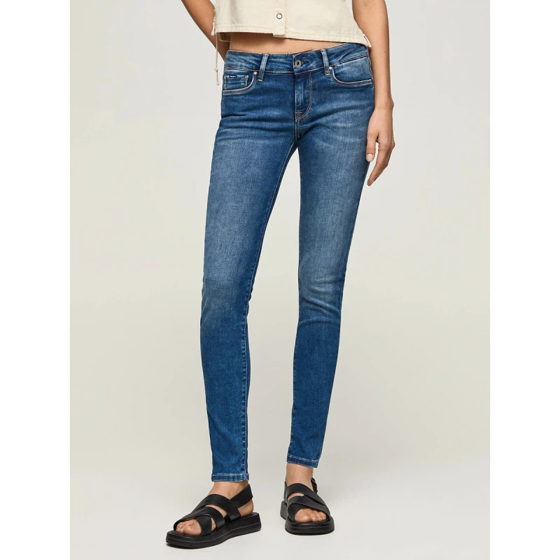 Image of Pepe Jeans Soho Low-Rise Skinny Jeans medium blue Denim W31 L30