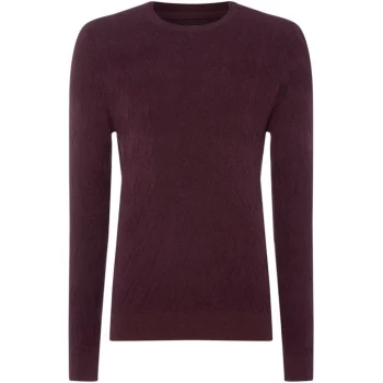 image of Linea Tanner Triangle Twisted Jumper - Burgundy