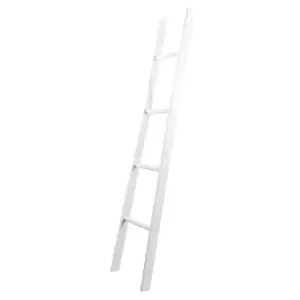 Image of White Wooden Bathroom Towel Ladder