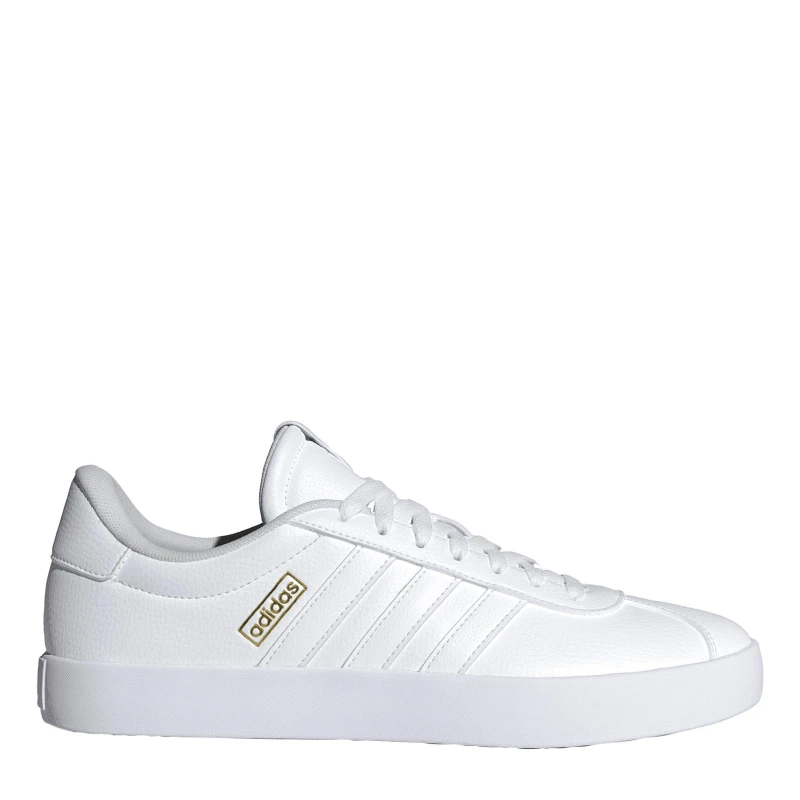Image of adidas VL Court 3.0 Shoes Mens Wht/Wht/Gold male 10 (44.7)