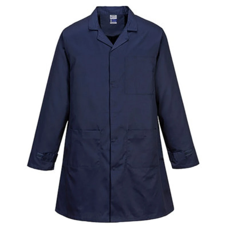 Image of Portwest Anti Static ESD Coat AS10NARXXXL Colour: Navy