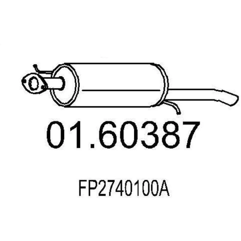 Image of MTS 01.60387 Rear silencer End Silencer (3437)