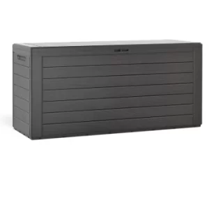 image of Garden Storage Box Anthracite Wood Effect 300L