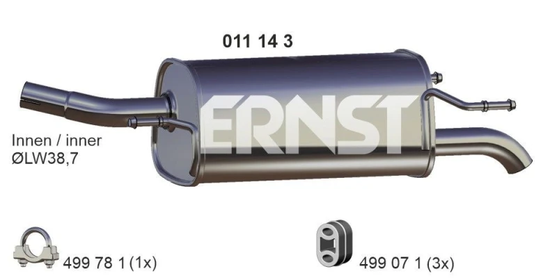 Image of Rear silencer ERNST 011143