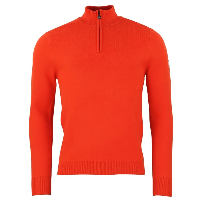 Image of Half-zip roll neck jumper Peak Mountain Charlito Orange Male S