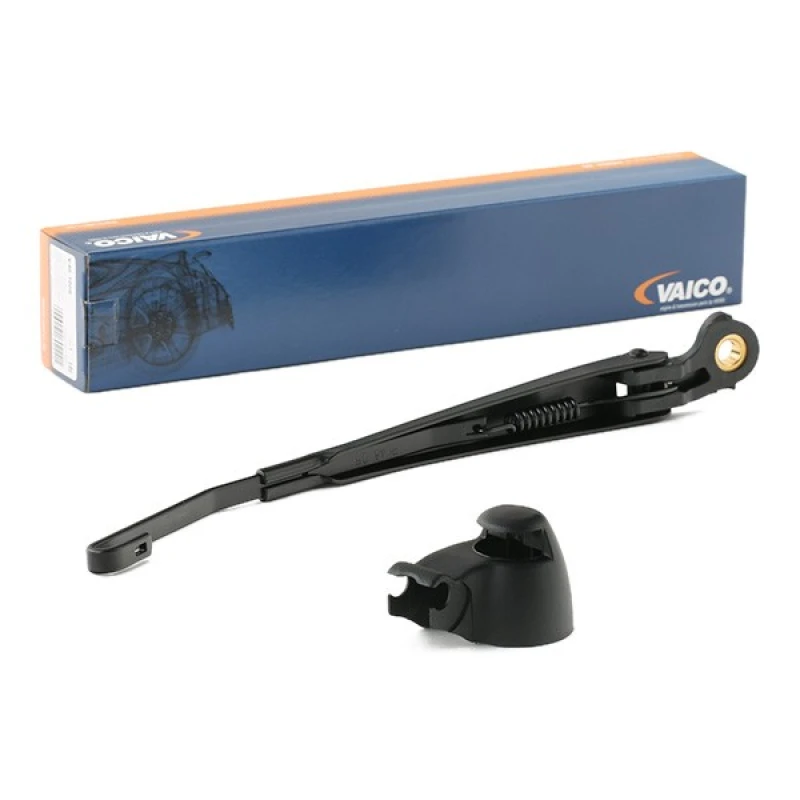 Image of VAICO V10-6400 Wiper Arm Original VAICO Quality, Rear, with cap GRP (Glass fibre Reinforced Plastic), PBT Wiper Arm,windscreen washer (301)