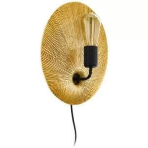 image of Gascueria Wall Light Gold, Black - Eglo