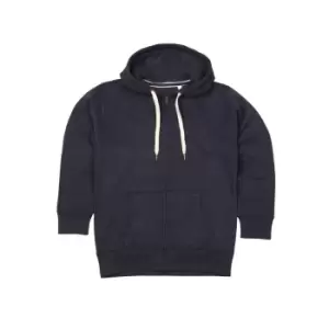 Image of Mantis Womens/Ladies Superstar Zip Hooded Sweatshirt / Hoodie (L) (Dark Navy)