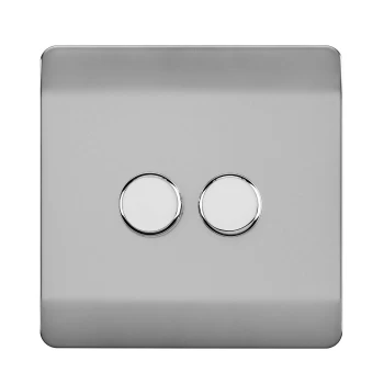 Image of TrendiSwitch Double LED Dimmer Switch - Stainless Steel