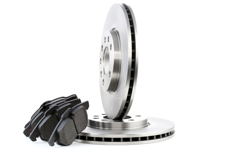 Image of RIDEX 3405B0138 Brake disc and pads set Front Axle, Brake Disc Type: Vented, prepared for wear warning indicator, with anti-squeak plate Brake Set,di