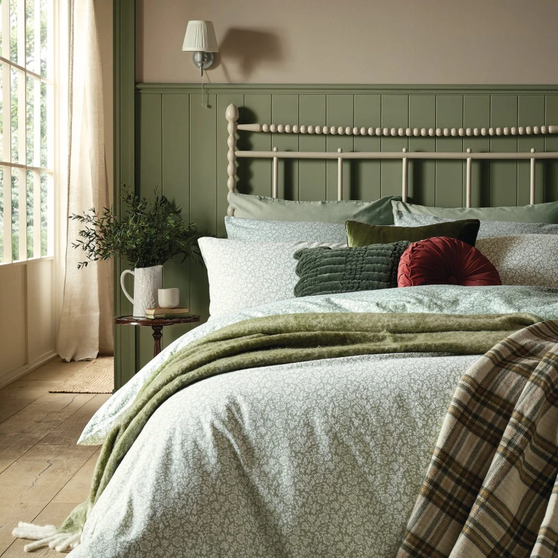 Image of Laura Ashley Sweet Alyssum Duvet Set, Single, Sage