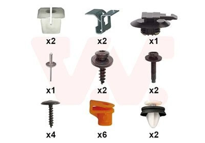 Image of VAN WEZEL Mounting Kit, bumper VAN WEZEL 0993793