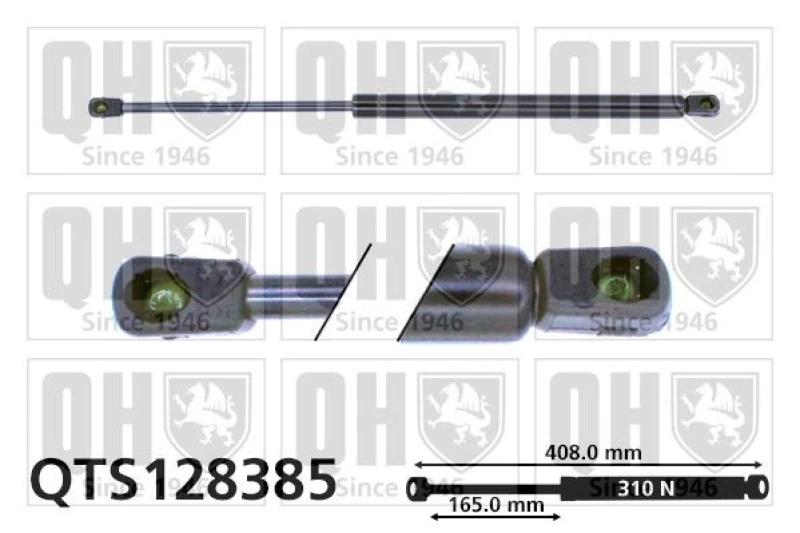 Image of QUINTON HAZELL Tailgate strut QUINTON HAZELL QTS128385