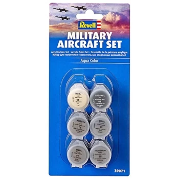 Image of "Military Aircraft Set" Aqua Color Acrylic - 6x 5ml (Blister)