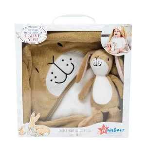 image of Guess How Much I Love You Soft Toy with Cuddle Robe Gift Set