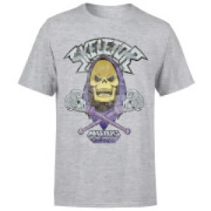 image of He-Man Skeletor Distressed Mens T-Shirt - Grey - 3XL