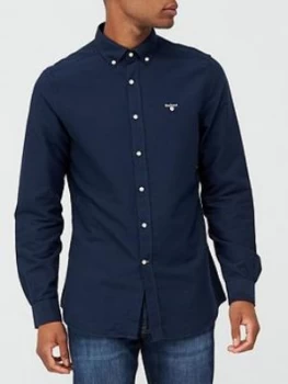 Image of Barbour Oxford Tailored Shirt - Navy, Size XL, Men