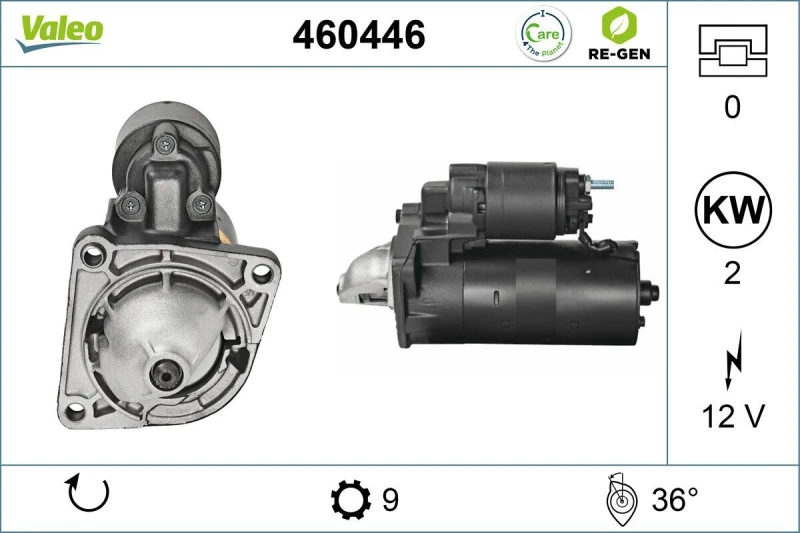 Image of Starter motor VALEO 460446