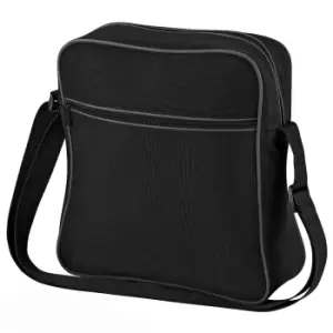 Image of Bagbase Retro Flight / Travel Bag (7 Litres) (One Size) (Black/White)