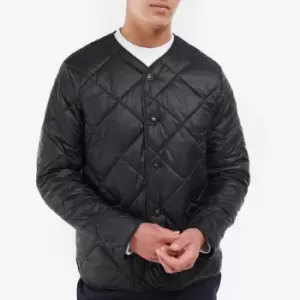 Image of Barbour Mens Liddesdale Quilt Cardigan - Black - L