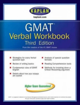 Image of Gmat Verbal Workbook by Kaplan Interactive Paperback