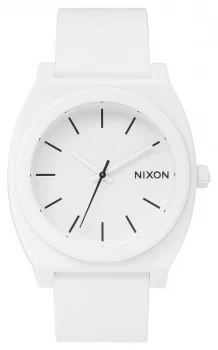 image of Nixon Time Teller P Matte White White Silicone Strap Watch